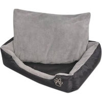 Produktbild von VidaXL Hundebett aus Oxford-Gewebe mit Kissen XL Schwarz Grau