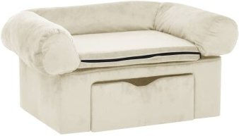 Produktbild von VidaXL Hundebett aus Plüsch für kleine Hunde in Grau oder Beige