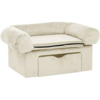 Produktbild von VidaXL Hundebett aus Plüsch für kleine Hunde in Grau oder Beige