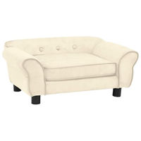 Produktbild von vidaXL Hundebett aus Plüsch in Beige 72x45x30 cm