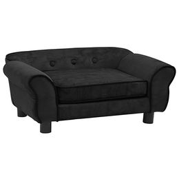 vidaXL Hundebett aus Plüsch in Schwarz 72x45x30 cm – Bild 1 von 8