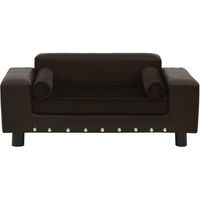 Produktbild von vidaXL Hundebett Braun aus Plüsch und Kunstleder 81x43x31 cm