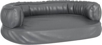VidaXL Hundebett ergonomisch aus Kunstleder grau Größe S – Bild 1 von 3