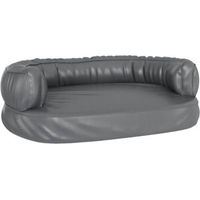 Produktbild von VidaXL Hundebett ergonomisch aus Kunstleder grau Größe S