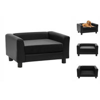 Produktbild von Vidaxl Hundebett für kleine Hunde in Schwarz aus Kunstleder