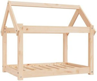 VidaXL Hundebett L aus Kiefernholz Natur für Welpen 81x60x70 cm – Bild 1 von 2