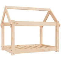 Produktbild von VidaXL Hundebett L aus Kiefernholz Natur für Welpen 81x60x70 cm