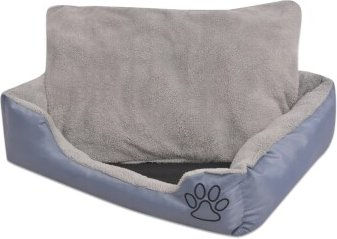 VidaXL Hundebett mit gepolstertem Kissen aus Oxford-Gewebe Grau 80 cm – Bild 1 von 2