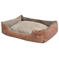 Produktbild von vidaXL Hundebett mit Kissen aus Kunstleder in Beige Größe L