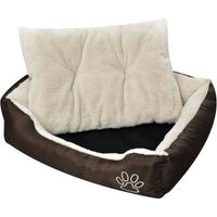 Produktbild von vidaXL Hundebett mit Polsterkissen aus Oxford-Gewebe Größe S Braun und Beige