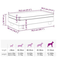 Produktbild von vidaXL Hundebett mit Verlängerung für kleine Hunde und Katzen aus Kunstleder Braun