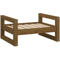 Produktbild von VidaXL Hundebett S aus Kiefernholz in Braun 55,5x45,5x28 cm