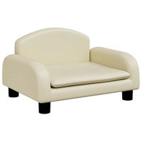 Produktbild von vidaXL Hundebett und Katzenbett aus Kunstleder in Beige für kleine Haustiere