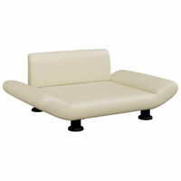 Produktbild von vidaXL Hundebett und Katzenbett aus Kunstleder in Beige für kleine Haustiere