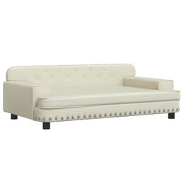 vidaXL Hundebett und Katzenbett aus Kunstleder in Beige für kleine Hunde und Katzen Größe S – Bild 1 von 2