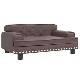 vidaXL Hundebett und Katzenbett aus Kunstleder in Braun für kleine Haustiere - 1 Stk. – Bild 1 von 4