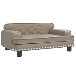 vidaXL Hundebett und Katzenbett aus Kunstleder in Cappuccino Braun für kleine Hunde und Katzen – Bild 1 von 4