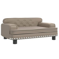 Produktbild von vidaXL Hundebett und Katzenbett aus Kunstleder in Cappuccino Braun für kleine Hunde und Katzen