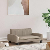 Produktbild von vidaXL Hundebett und Katzenbett aus Kunstleder in Cappuccino Braun für kleine Hunde und Katzen