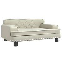 Produktbild von vidaXL Hundebett und Katzenbett aus Kunstleder in Creme für kleine Haustiere
