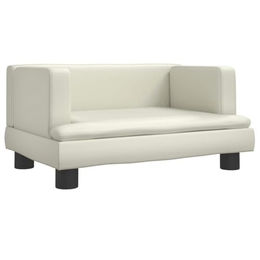 vidaXL Hundebett und Katzenbett aus Kunstleder in Creme mit weicher Polsterung für kleine Hunde und Katzen Größe S – Bild 1 von 2