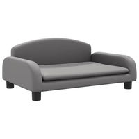 Produktbild von vidaXL Hundebett und Katzenbett aus Kunstleder in Grau für kleine Hunde und Katzen