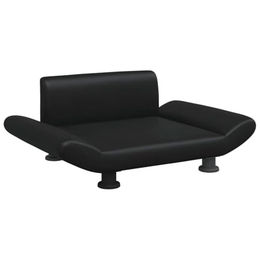 vidaXL Hundebett und Katzenbett aus Kunstleder in Schwarz für kleine Haustiere – Bild 1 von 6