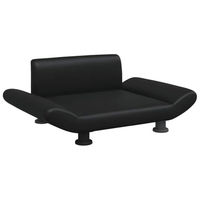 Produktbild von vidaXL Hundebett und Katzenbett aus Kunstleder in Schwarz für kleine Haustiere