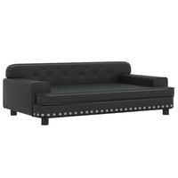 Produktbild von vidaXL Hundebett und Katzenbett aus Kunstleder in Schwarz für kleine Hunde und Katzen