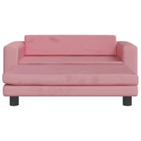 Produktbild von vidaXL Hundebett und Katzenbett aus Plüsch mit Verlängerung in Rosa für kleine Haustiere