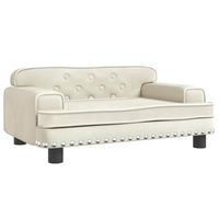 Produktbild von vidaXL Hundebett und Katzenbett aus Samt in Beige für kleine Haustiere