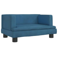 Produktbild von vidaXL Hundebett und Katzenbett aus Samt in Blau für kleine Hunde und Katzen