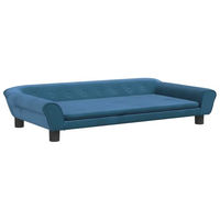 Produktbild von vidaXL Hundebett und Katzenbett aus Samt in Blau für kleine Tiere