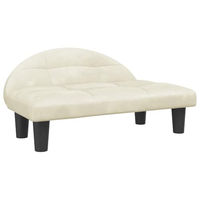 Produktbild von vidaXL Hundebett und Katzenbett aus Samt in Creme mit weicher Polsterung für kleine Haustiere