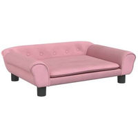 Produktbild von vidaXL Hundebett und Katzenbett aus Samt in Rosa für kleine Haustiere