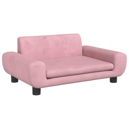vidaXL Hundebett und Katzenbett aus Samt in Rosa für kleine Haustiere – Bild 1 von 5