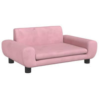 Produktbild von vidaXL Hundebett und Katzenbett aus Samt in Rosa für kleine Haustiere