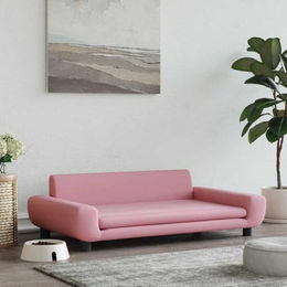 vidaXL Hundebett und Katzenbett aus Samt in Rosa für kleine Haustiere – Bild 1 von 4
