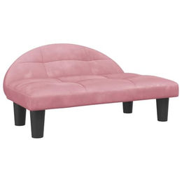 vidaXL Hundebett und Katzenbett aus Samt in Rosa für kleine Haustiere – Bild 1 von 3