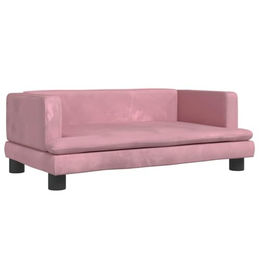 vidaXL Hundebett und Katzenbett aus Samt in Rosa für kleine Haustiere – Bild 1 von 4