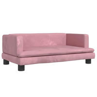 Produktbild von vidaXL Hundebett und Katzenbett aus Samt in Rosa für kleine Haustiere