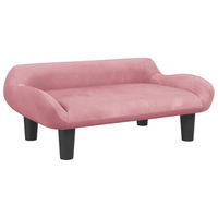 Produktbild von vidaXL Hundebett und Katzenbett aus Samt in Rosa für kleine Hunde und Katzen