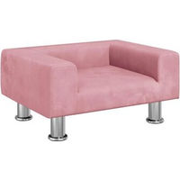 Produktbild von vidaXL Hundebett und Katzenbett aus Samt in Rosa für kleine Hunde und Katzen