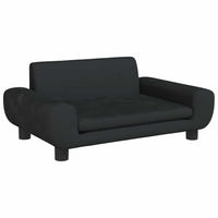 Produktbild von vidaXL Hundebett und Katzenbett aus Samt in Schwarz für kleine Haustiere