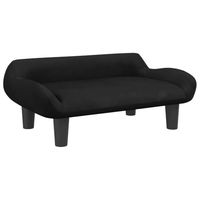 Produktbild von vidaXL Hundebett und Katzenbett aus Samt in Schwarz für kleine Hunde und Katzen