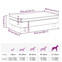 Produktbild von vidaXL Hundebett und Katzenbett mit Verlängerung aus Kunstleder in Grau für kleine Hunde und Katzen