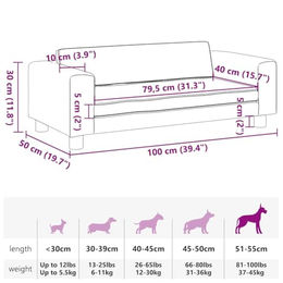 vidaXL Hundebett und Katzenbett mit Verlängerung aus Samt in Blau für kleine Hunde und Katzen – Bild 1 von 4
