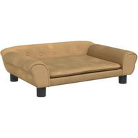 Produktbild von VidaXL Hundebett und Katzenbett mit weicher Polsterung aus Polyester in Braun oder Beige für kleine Haustiere