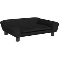 Produktbild von VidaXL Hundebett und Katzenbett mit weicher Polsterung aus Polyester in Schwarz Größe S