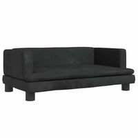 Produktbild von vidaXL Hundebett und Katzenbett mit weicher Polsterung aus Samt in Schwarz für kleine Haustiere